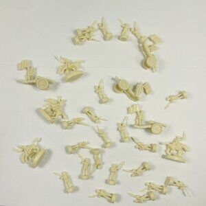 Miniature Army Military Men Figure Cream Set of 30